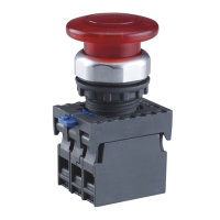 Кнопка "Грибок" NP8-**MD, с LED-подсветкой, с самовозвратом, IP65