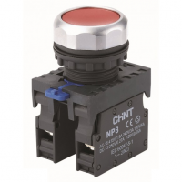 Кнопка управления NP8-**BND, с LED-подсветкой, плоская, с самовозвратом, IP54