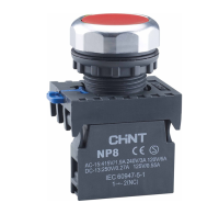 Кнопка управления NP8-**BND, с LED-подсветкой, плоская, с самовозвратом, IP65