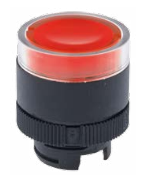 Пластиковые головки кнопок МТВ2-Е IP40, скрытый толкатель, с подсветкой, Meyertec