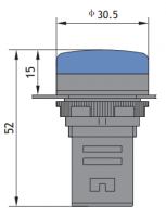 Световой индикатор ND16-22DS/* (AC/DC24В; AC110В; AC230В; AC 400В)