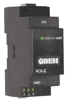 Преобразователь интерфейсов (модем) HART-USB ОВЕН АС6-Д 