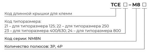 Длинная крышка для клемм TCE (Аксессуары для NM8, NM8S)