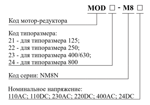 Мотор-редуктор MOD (Аксессуары для NM8, NM8S)